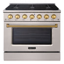 36" Slide-in Freestanding Professional Style Gas Range with 5.2 Cu. Ft. Oven, 6 Burners