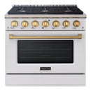 36" Slide-in Freestanding Professional Style Gas Range with 5.2 Cu. Ft. Oven, 6 Burners