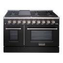 48" Slide-in Freestanding Professional Style Gas Range with 6.7 Cu. Ft. Oven, 8 Burners