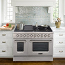 48" Slide-in Freestanding Professional Style Gas Range with 6.7 Cu. Ft. Oven, 8 Burners