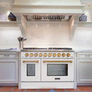 48" Slide-in Freestanding Professional Style Gas Range with 6.7 Cu. Ft. Oven, 8 Burners