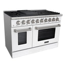 48" Slide-in Freestanding Professional Style Gas Range with 6.7 Cu. Ft. Oven, 8 Burners