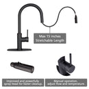 Oil Rubbed Bronze Pull Out Kitchen Faucet with Deck Plate, Single Level Solid Brass Kitchen Sink Faucets with Pull Down Sprayer-AK96416-ORB