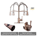 One-Handle Pre-Rinse Spring Copper Kitchen Faucet - AK96566-D-AC