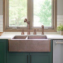 Two-Handles Antique Bronze Widespread Kitchen Faucet with Side Sprayer - AK96818-AB