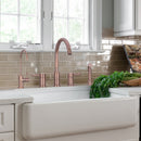 Two-Handles Antique Copper Widespread Kitchen Faucet with Side Sprayer - AK96866 -AC