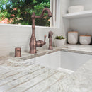 One-Handle Antique Bronze Widespread Kitchen Faucet with Side Sprayer - AK96918AB