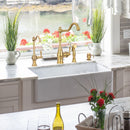 One-Handle Brushed Gold Widespread Kitchen Faucet with Side Sprayer - AK96918-BTG