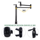 Matte Black Pot Filler Kitchen Faucet Deck-Mounted - AK98188-MB