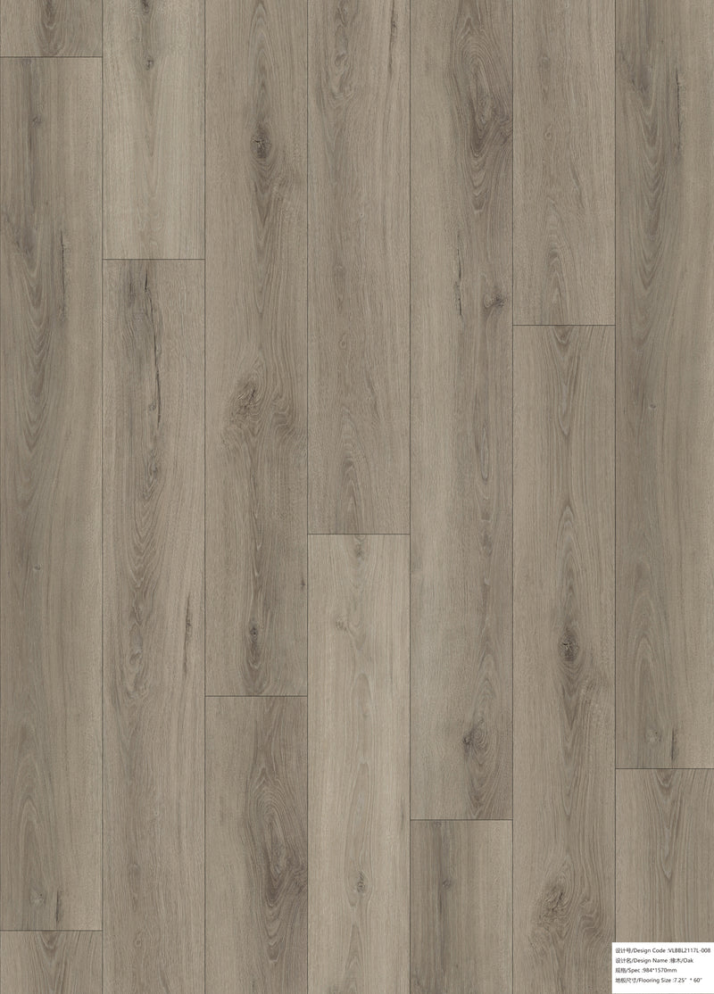 SPC Laminate Flooring Bronx - 0.26" Thickness, Enhenced Bevel - 1.5mm Pad Attached-Super protect - DC Collection plank view 2