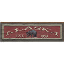 Alaska Black Bear Red Est. 1959 | Wall Art Print on Real Wood