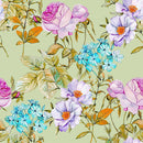 Fashionable Green Floral Wallpaper