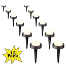 ALD10 12-Pack 2700K Warm White Integrated LED 4.5W Outdoor Deck Lights Package, 12V Low Voltage Landscape Pathway Lights