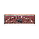 Adirondacks Black Bear Red Latitude Longitude ALI1 | Wall Art Print on Real Wood
