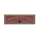 Chateaugay Lake Moose Head Red Latitude Longitude ALI1 | Wall Art Print on Real Wood