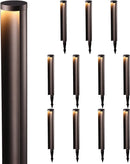 ALP16 12-Pack 5W 5CCT 1800K/2700K/3500K/4000K/5000K or Single-Color 3000K Warm White Integrated LED Landscape Pathway Light Package, 12V Low Voltage Side Lit Path Lights