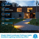 ALP16 6-Pack 5W 5CCT 1800K/2700K/3500K/4000K/5000K or Single-Color 3000K Warm White Integrated LED Landscape Pathway Light Package, 12V Low Voltage Side Lit Path Lights