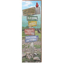 For Collins, CO Mountain Directional | Wall Art Print on Real Wood