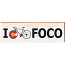 I Bike FOCO Colorado | Wall Art Print on Real Wood