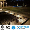 ALP49 12-Pack 3W 3000K Warm White Integrated LED Low Voltage Cast Aluminum Landscape Pathway Lights Package, Driveway Walkway Light