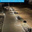 ALP49 4-Pack 3W 3000K Warm White Integrated LED Low Voltage Cast Aluminum Landscape Pathway Lights Package, Driveway Walkway Light