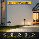 ALPCC06 6-Pack 5W 3CCT LED Landscape Pathway Light Package, 12V Low Voltage Modern Path Lights