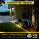 ALPCC06 6-Pack 5W 3CCT LED Landscape Pathway Light Package, 12V Low Voltage Modern Path Lights