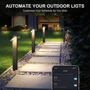 ALPR12 4-Pack RGB LED Landscape Pathway Lights Package, 8W Low Voltage 12V Bollard Outdoor Landscape Lighting