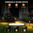 ALPR15 6-Pack RGB LED Landscape Pathway Lights Package, 6W Low Voltage 12V Bollard Outdoor Landscape Lighting
