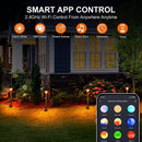 ALPR15 4-Pack RGB LED Landscape Pathway Lights Package, 6W Low Voltage 12V Bollard Outdoor Landscape Lighting