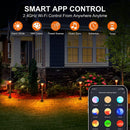 ALPR15 6-Pack RGB LED Landscape Pathway Lights Package, 6W Low Voltage 12V Bollard Outdoor Landscape Lighting