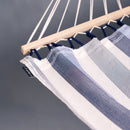 Nautico Cool Grey Outdoor R Sea Salt - Weather-Resistant Double Spreader Bar Hammock with Powder Coated Steel Stand
