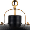 Ambert 1-Light Black Rustic Metal Dimmable Island Pendant Light