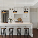 Ambert 1-Light Black Rustic Metal Dimmable Island Pendant Light
