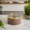 Luxury Majlis - Large Canister - Brown & Gold