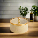 Luxury Majlis - Large Canister - Beige & Gold