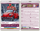 Holiday Delivery Red Car with Gifts Mid-Sized Bead Embroidery Kit by Abris Art AMB-125