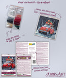 Holiday Delivery Red Car with Gifts Mid-Sized Bead Embroidery Kit by Abris Art AMB-125