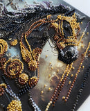 Thunder of Darkness Black Horse Mid-Sized Bead Embroidery Kit by Abris Art AMB-129
