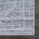 Barny Gray Blue Washable Rug