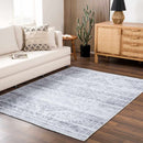 Barny Gray Blue Washable Rug