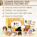 Beagle Needle Felting Kit. Wizardi DIY Wool Craft Kit F07N8-W548-N2