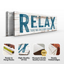 Relax You're on Lake Time Sign