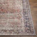 Rust Anahawan Distressed Washable Area Rug - Clearance
