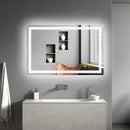 GlareGuard Anti-Fog Bathroom Led Mirror Backlit Illuminated Mirror Touch Switch Dimmable