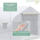 Greenhouse w/ White PE Cover and Heavy Duty Steel Frame 11.5' x 10' x 6.5'