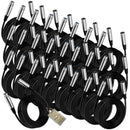 20ft XLR Mic Cables by FAT TOAD (24-PACK)- Professional Pro Audio Microphone Extension Patch with Lo-Z Connector - 24 AWG Shielded Wires & Balanced for DMX, Music Recording & Studio Mixer Gear