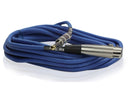 XLR Female to 1/4" Male Jack Microphone Cables (4 Pack) by FAT TOAD | 20ft Pro Audio Blue Mic Cord Extension Patch Lo-Z Connector | 24 AWG Shielded Speaker Wire & Balanced for Studio Audio Recording