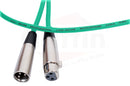 XLR Microphone Cables (4 Pack) by FAT TOAD | 50ft Professional Pro Audio Green Mic Cord Extension Patch with Lo-Z Connector | 24 AWG Shielded Wire & Balanced for Music Recording Studio Mixer Gear