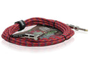 16 PACK - FAT TOAD Guitar Cords Right Angle to Straight-End Instrument Cable Tweed Cloth Jacket | Braided Woven 20FT 1/4 Inch Jack TS for Electric Guitar, Bass, AMP | Shielded 24 AWG Patch Conductor